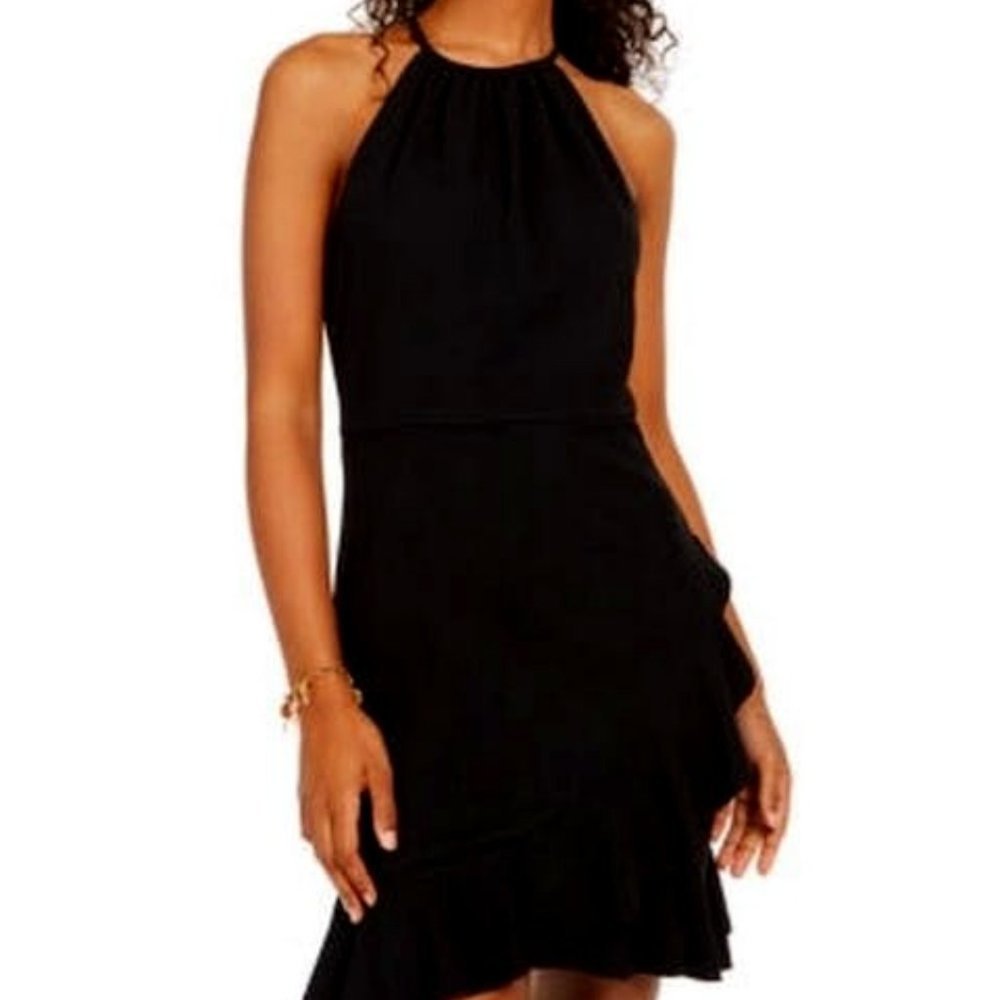 𝅺Teeze Me Juniors Ruffled Fit & Flare Dress
